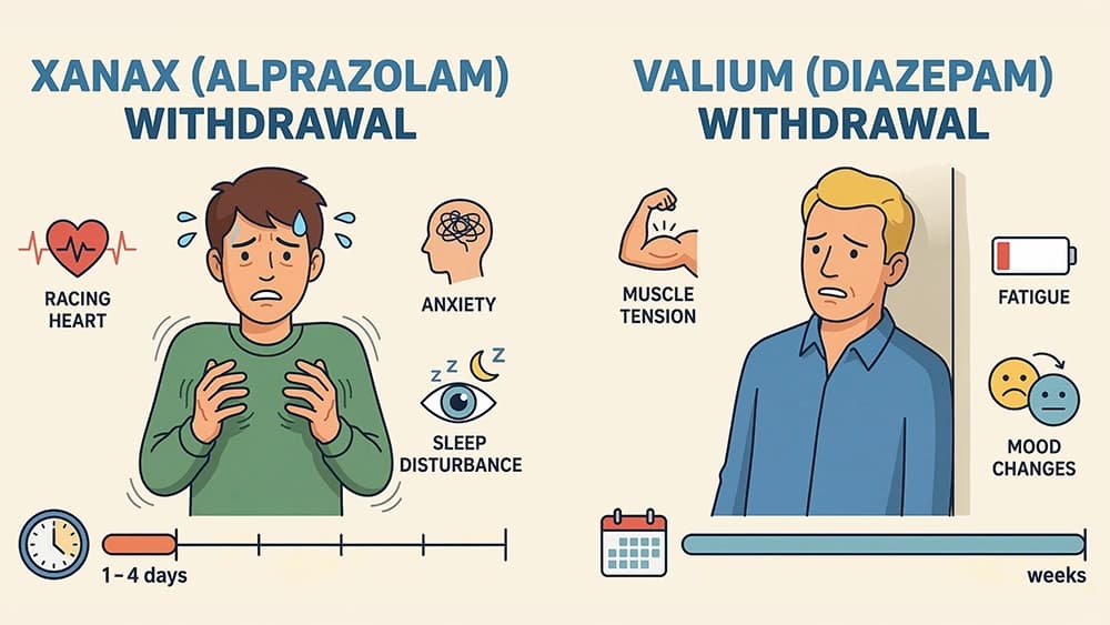 Xanax vs Valium Withdrawal: How They Differ